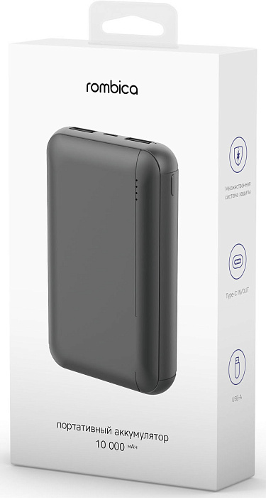 Внешний аккумулятор Rombica NEO Mini 10000 mAh (Black) купить в интернет-магазине icover