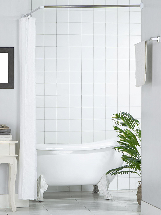 Карниз для ванной угловой Ridberg 90x90 см (Silver) купить в интернет-магазине icover