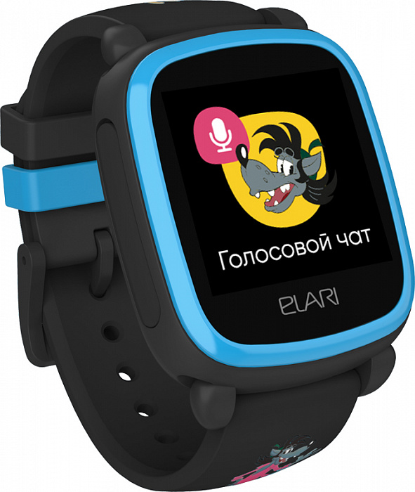 Детские часы-телефон Elari KidPhone Ну, погоди! (Black/Blue) купить в интернет-магазине icover