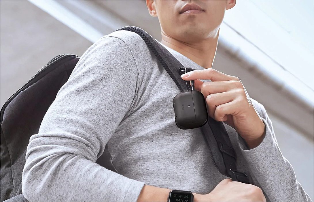 Чехол Uniq Valencia (AIRPODSPRO-VALGRY) для Airpods Pro (Grey) купить в интернет-магазине icover