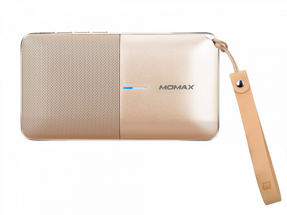 Портативная акустика Momax Zonic Wireless BST3GLD (Gold) купить в интернет-магазине icover
