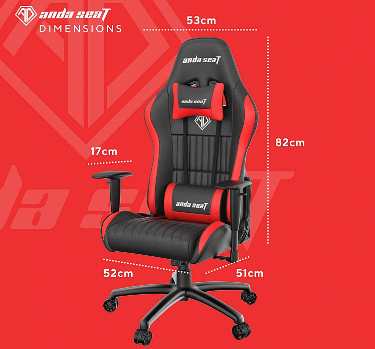 Игровое кресло AndaSeat Jungle M (Red/Black) купить в интернет-магазине icover