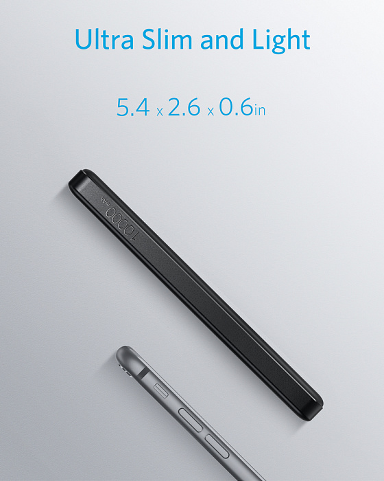 Внешний аккумулятор Anker PowerCore II Slim 10000 mAh A1261 (Black) купить в интернет-магазине icover