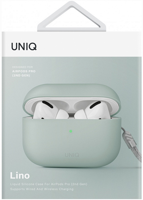 Чехол Uniq Lino (AIRPODSPRO2-LINOGRN) для Airpods Pro 2 (Mint Green) купить в интернет-магазине icover