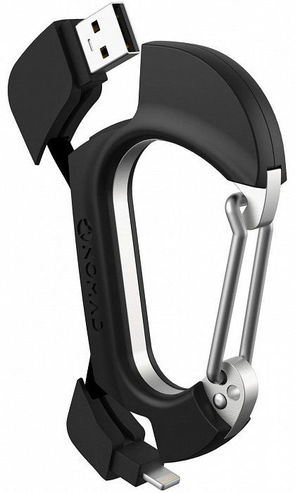 Nomad Carabiner NomadClip Lightning - кабель-карабин (Black) купить в интернет-магазине icover