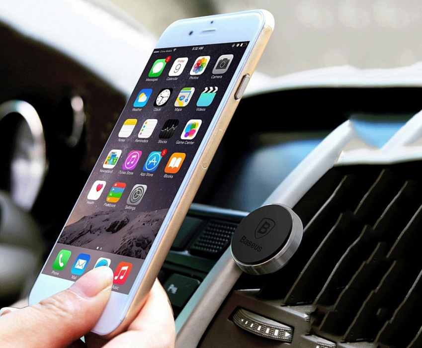Магнитный автомобильный держатель Baseus Magnet Car Mount (Space Grey) купить в интернет-магазине icover