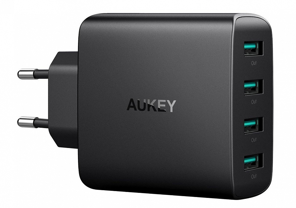 Зарядное устройство Aukey PA-U48 с 4-портами 40W/8A (Black) купить в интернет-магазине icover