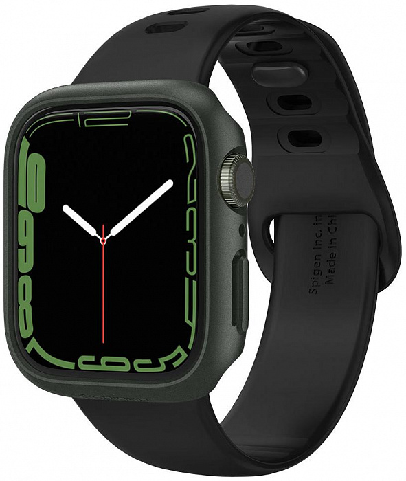 Чехол Spigen Thin Fit (ACS04175) для Apple Watch Series 7 45 mm (Military Green) купить в интернет-магазине icover