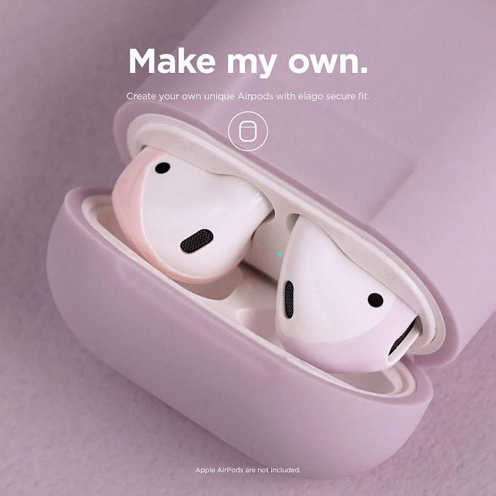 Держатель Elago Secure Fit (EAP-PADSM-PKLV) для наушников Apple AirPods (Lovely Pink/Lavender) купить в интернет-магазине icover