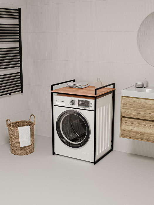 Стеллаж лофт для стиральной и сушильной машины RIDBERG CHICO (Oak/Black) купить в интернет-магазине icover