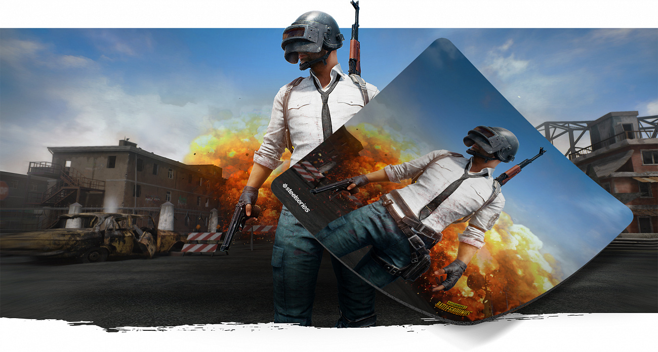 Коврик для мыши Steelseries QcK+ PUBG Erangel Edition (1081470) купить в интернет-магазине icover