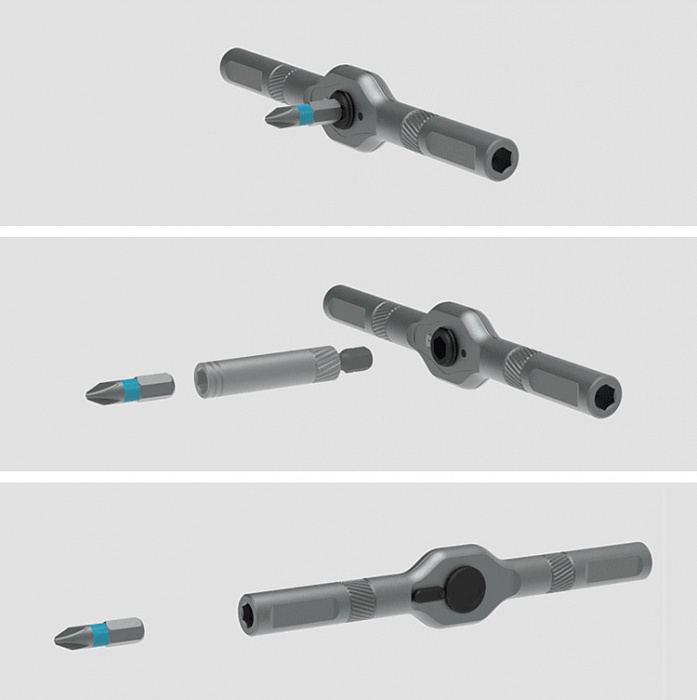Набор отверток с трещоткой Xiaomi DUKA RS1 Multipurpose Ratchet Screwdriver (Black) купить в интернет-магазине icover