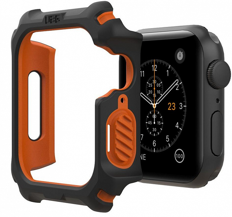 Чехол UAG Watch Case (19148G114097) для Apple Watch Series SE/6/5/4 44mm (Black/Orange) купить в интернет-магазине icover