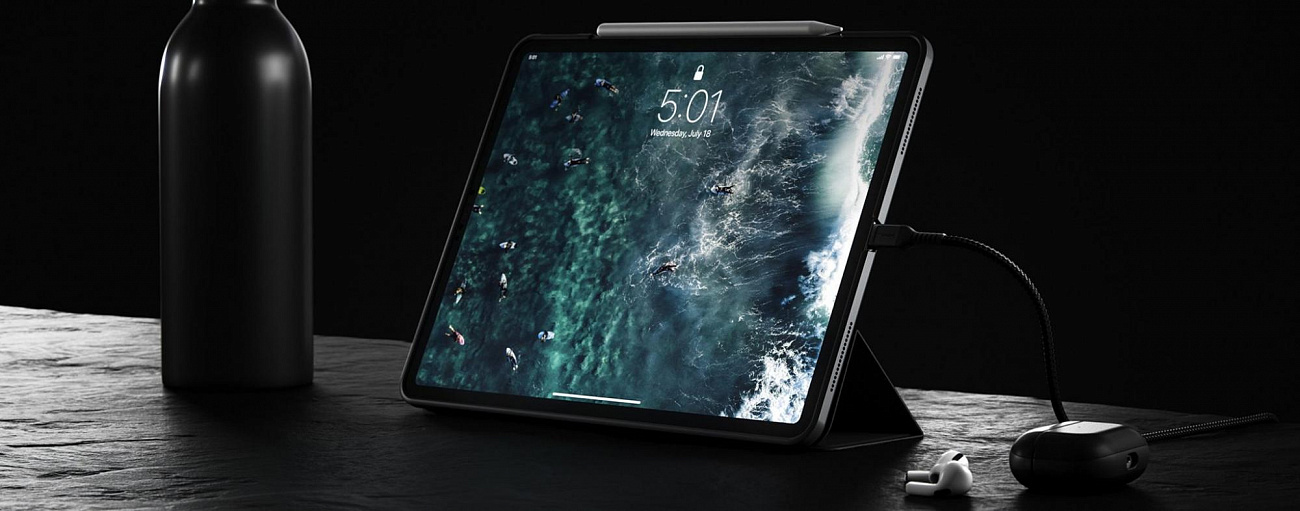 Чехол Nomad Rugged Folio (NM2IC20H00) для iPad Pro 12.9" 2020 (Dark gray) купить в интернет-магазине icover