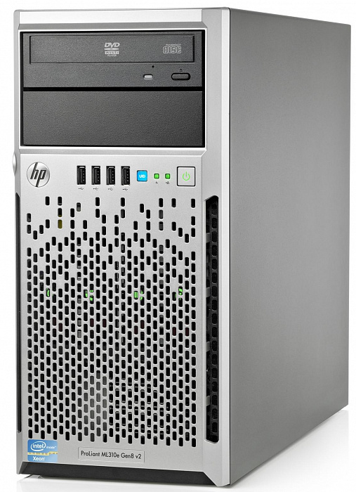 Сервер HP ProLiant ML310e Gen8 v2  NHP Tower (4U), Xeon E3-1220v3 3,1 Ghz, 4Gb, B120i ZM, 1Tb, DVD-RW, iLO4std, 2x1GbEth, 1xPS350HE (724162-425) купить в интернет-магазине icover