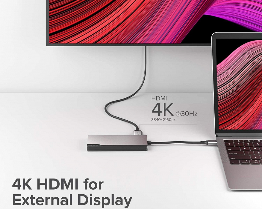 Хаб Alogic USB-C Dock UNI ULDUNI-SGR (Space Grey) купить в интернет-магазине icover