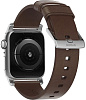 Ремешок Nomad Modern Strap (NM1A4RSM00) для Apple Watch Series SE/6/2/3/4 42/44 mm (Brown/Silver) купить в интернет-магазине icover
