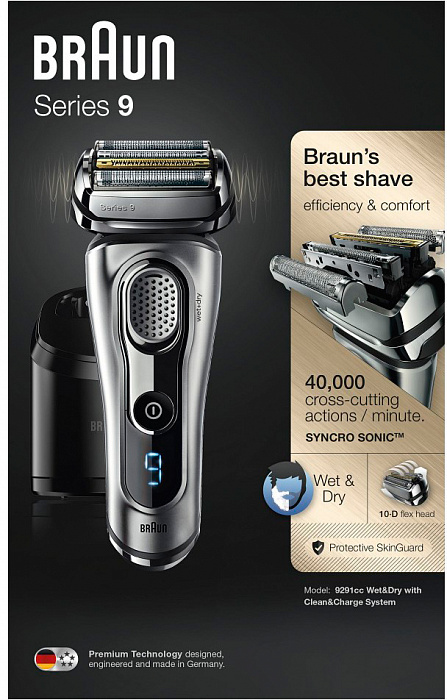 Электробритва Braun 9291cc Series 9 (Steel) купить в интернет-магазине icover
