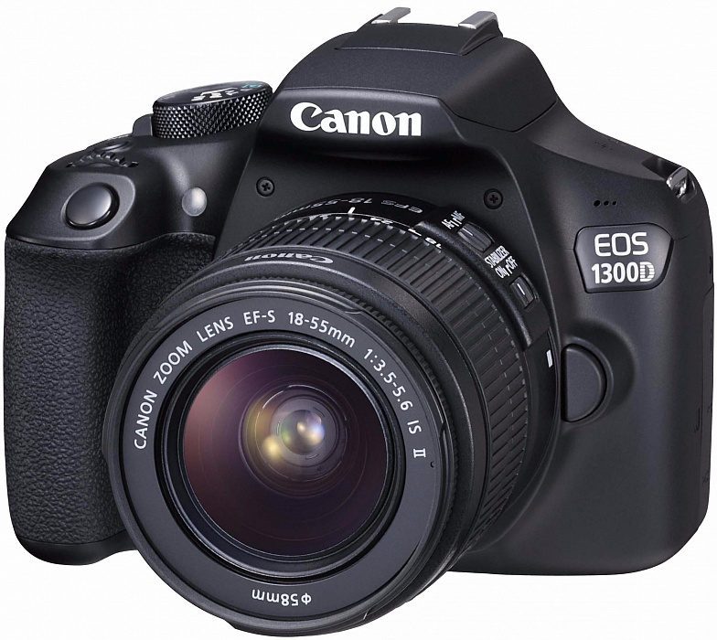 Canon EOS 1300D kit 18-55 IS II (1160C005) - цифровой зеркальный фотоаппарат (Black) купить в интернет-магазине icover