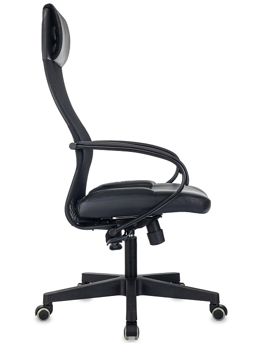 Кресло руководителя Бюрократ CH-NOVA LUX сетка/ткань/экокожа/пластик (Black) купить в интернет-магазине icover