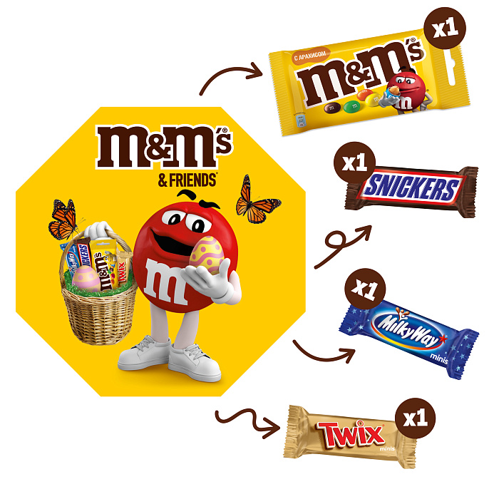 Набор подарочный M&M's 2024 Восьмиугольник (80г) купить в интернет-магазине icover