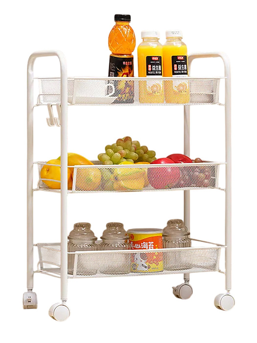 Этажерка узкая Ridberg 2.0 3-х ярусная (White) купить в интернет-магазине icover