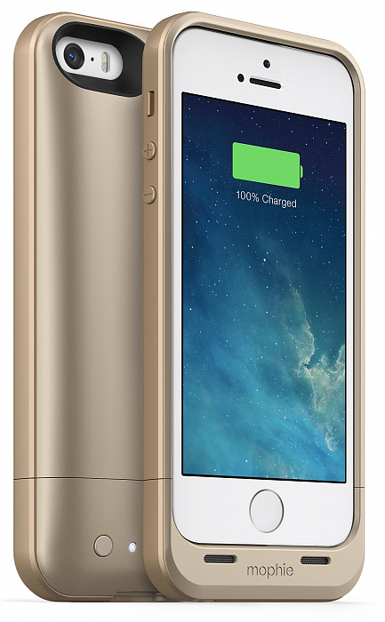 Mophie Juice Pack Air - чехол-аккумулятор для iPhone 5/5S (Gold) купить в интернет-магазине icover