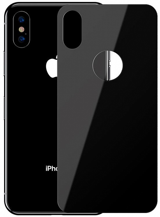 Защитное стекло Baseus Full Coverage Tempered Glass Rear Protector (SGAPIPH65-BM01) для iPhone Xs Max (Black) купить в интернет-магазине icover