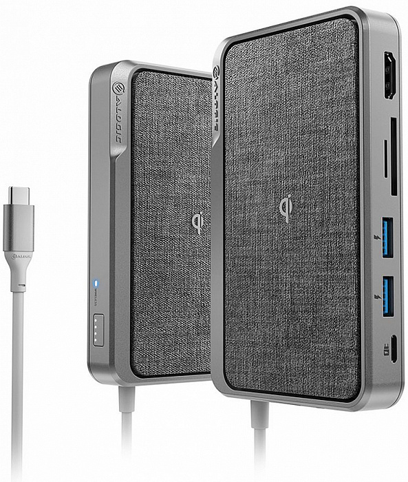 Беспроводное зарядное устройство Alogic Dock Wave 3-in-1 USB-C ULDWAV-SGR (Space Grey) купить в интернет-магазине icover