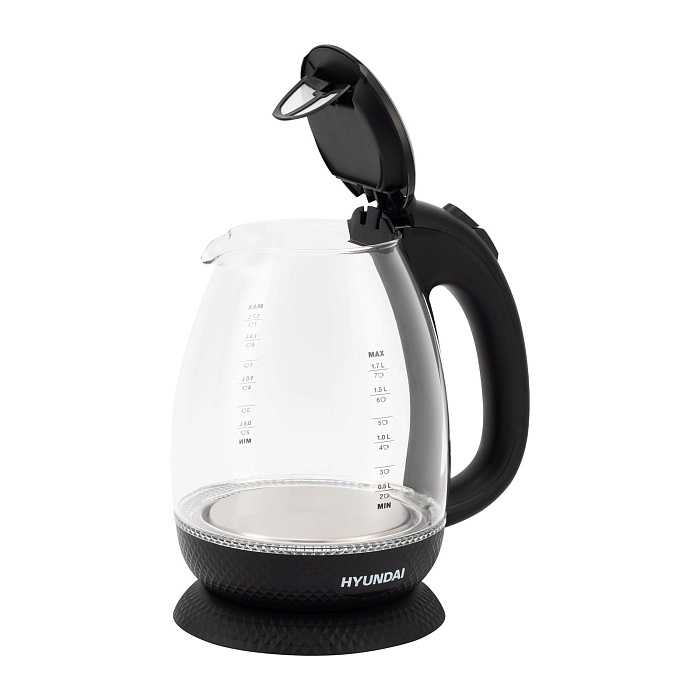 Чайник электрический Hyundai HYK-G3804 1.7 л 2200 Вт (Black) купить в интернет-магазине icover