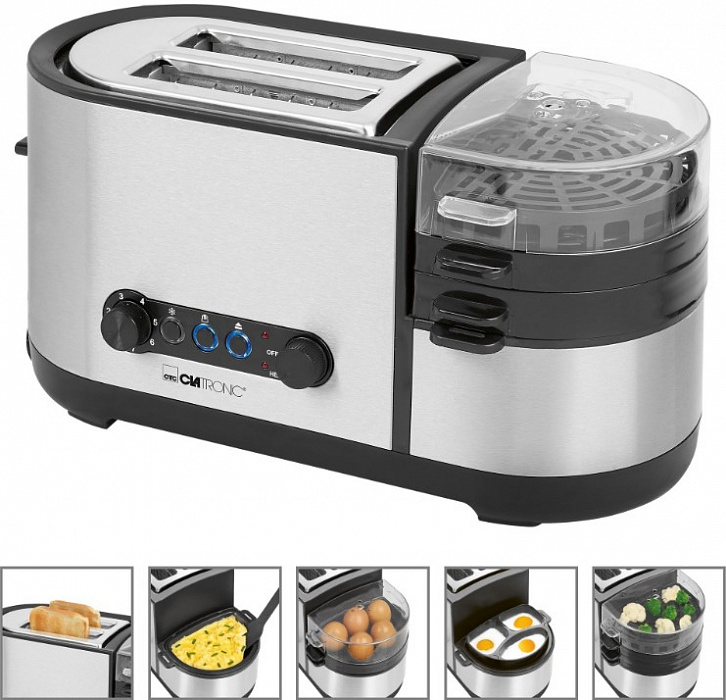 Тостер многофункциональный Clatronic TAM 3688 (Silver) купить в интернет-магазине icover