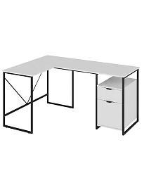Стол письменный лофт RIDBERG NEVADA  (White/Black) купить в интернет-магазине icover