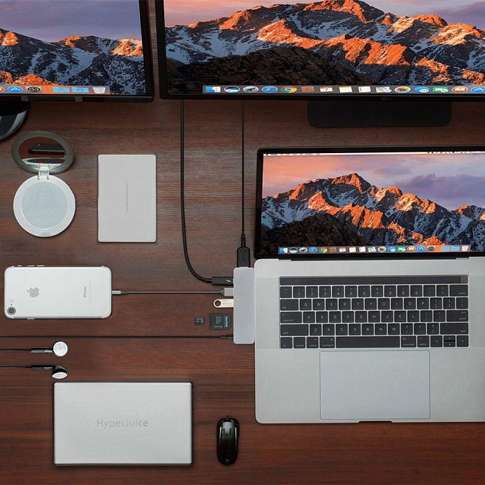 USB-концентратор HyperDrive Solo GN21D для MacBook (Silver) купить в интернет-магазине icover