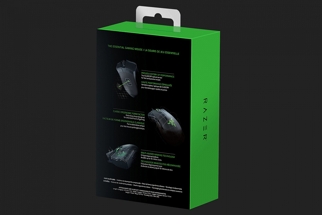 Игровая мышь Razer DeathAdder Essential 2021 RZ01-03850100-R3M1 (Black) купить в интернет-магазине icover
