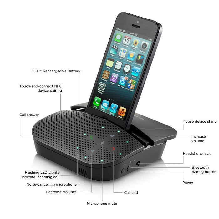 Устройство громкой связи Logitech Mobile Speakerphone P710e купить в интернет-магазине icover