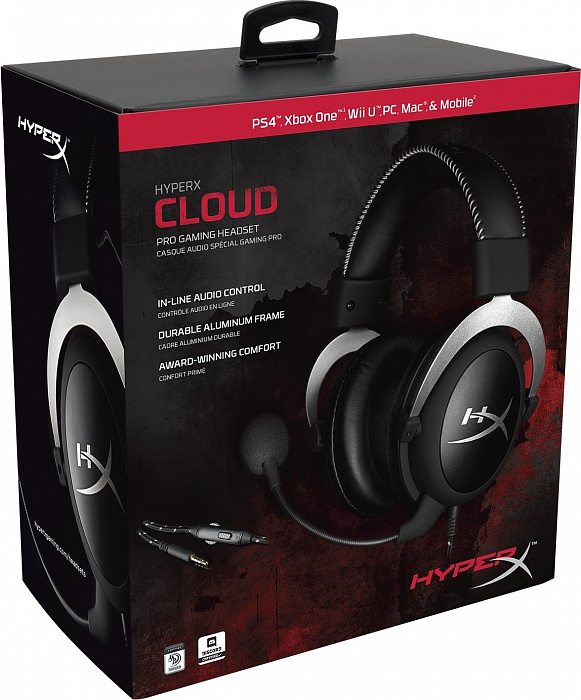 Игровые наушники Kingston HyperX Cloud Pro (Black/Silver) купить в интернет-магазине icover