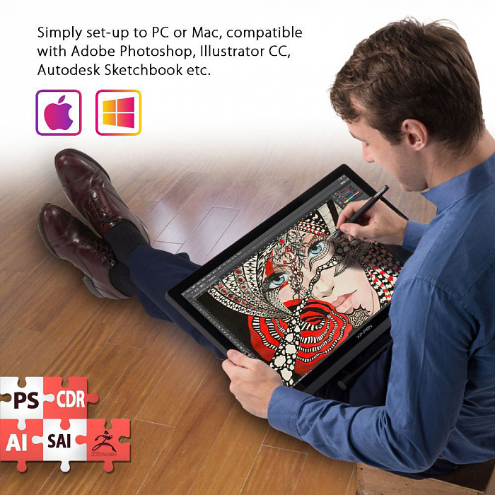 Интерактивный монитор-планшет XP-Pen Artist 22 (Black) купить в интернет-магазине icover