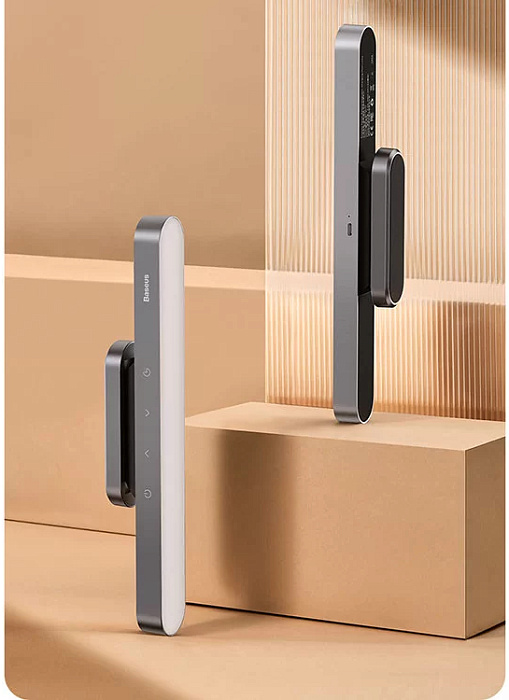 Лампа Baseus Magnetic Stepless Dimming Charging Desk Lamp (Deep Grey) купить в интернет-магазине icover