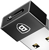 Переходник Baseus Exquisite USB Male to Type-C Female Adapter Converter CATJQ-A01 (Black) купить в интернет-магазине icover