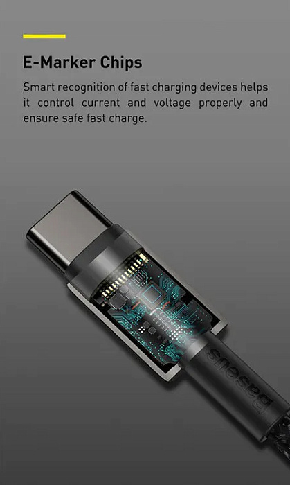 Кабель Baseus Tungsten CATWJ-01 USB-C 100W 1m (Black) купить в интернет-магазине icover