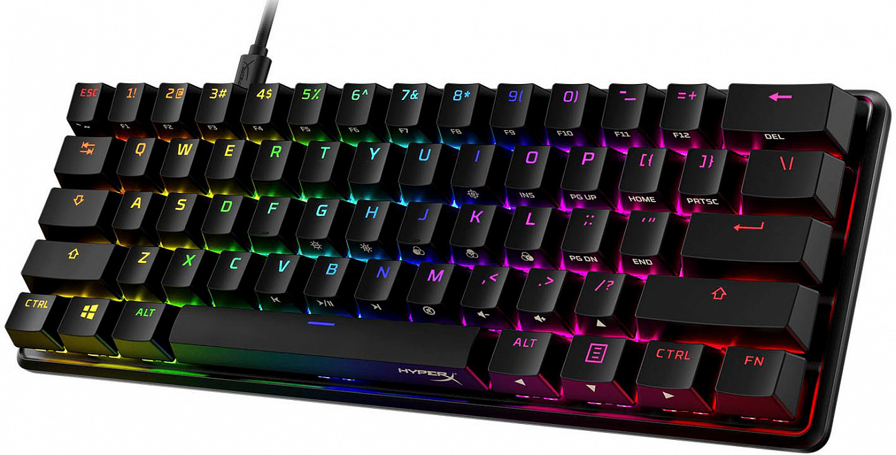 Игровая клавиатура HyperX Alloy Origins 60 Red switches USB RGB (HKBO1S-RB-RU/G) купить в интернет-магазине icover