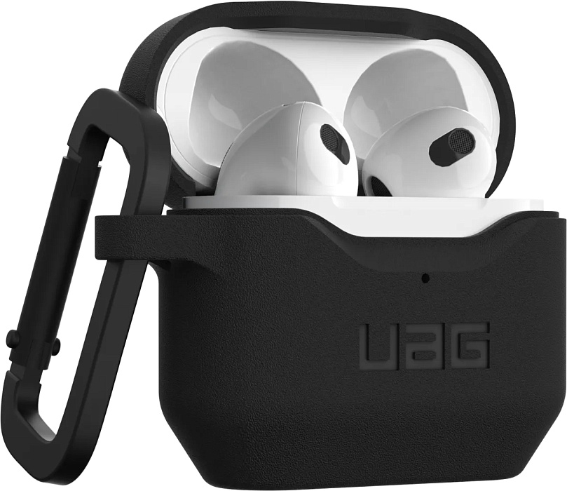 Чехол с карабином UAG Standard Issue Silicone_001 Case для AirPods 3 (Black) купить в интернет-магазине icover