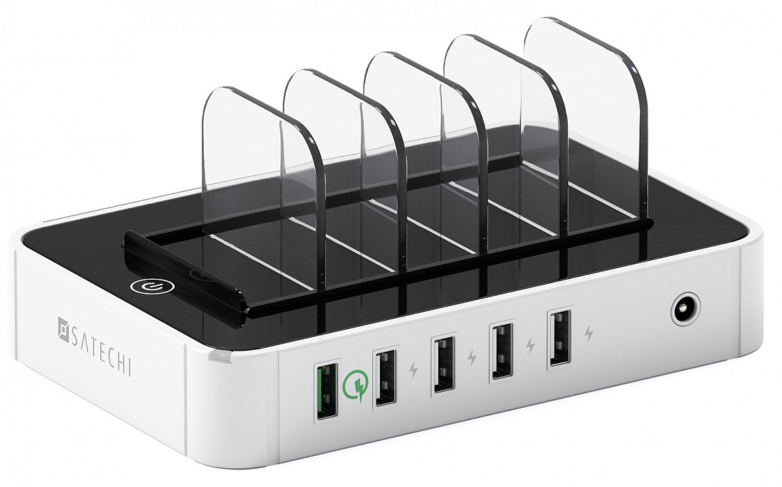 Док-станция зарядная Satechi 5-Port USB Charging Station Qualcomm B0170L326A (White) купить в интернет-магазине icover