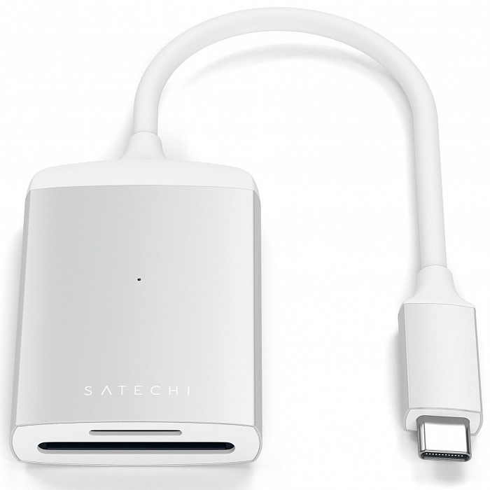 Адаптер Satechi Type-C UHS-II Micro/SD Card Reader ST-TCU3CRS (Silver) купить в интернет-магазине icover