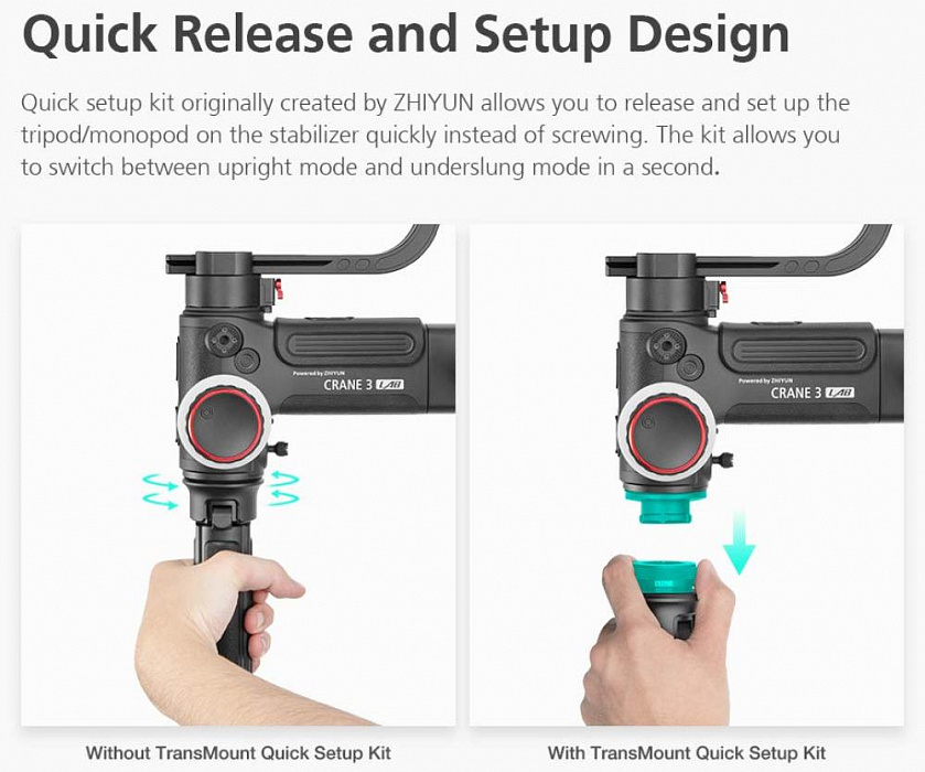 Комплект аксессуаров Zhiyun Crane 3 Lab Creator Accessories Kit (Black) купить в интернет-магазине icover