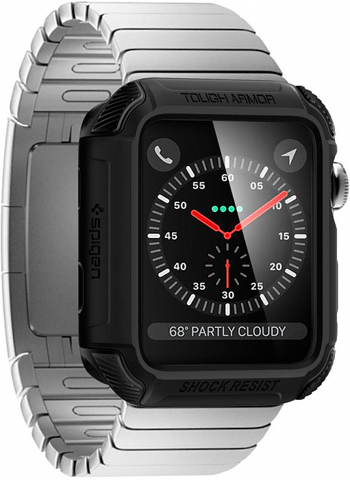Чехол Spigen Tough Armor 2 (059CS22405) для Apple Watch series 1/2/3 42mm (Matte Black) купить в интернет-магазине icover