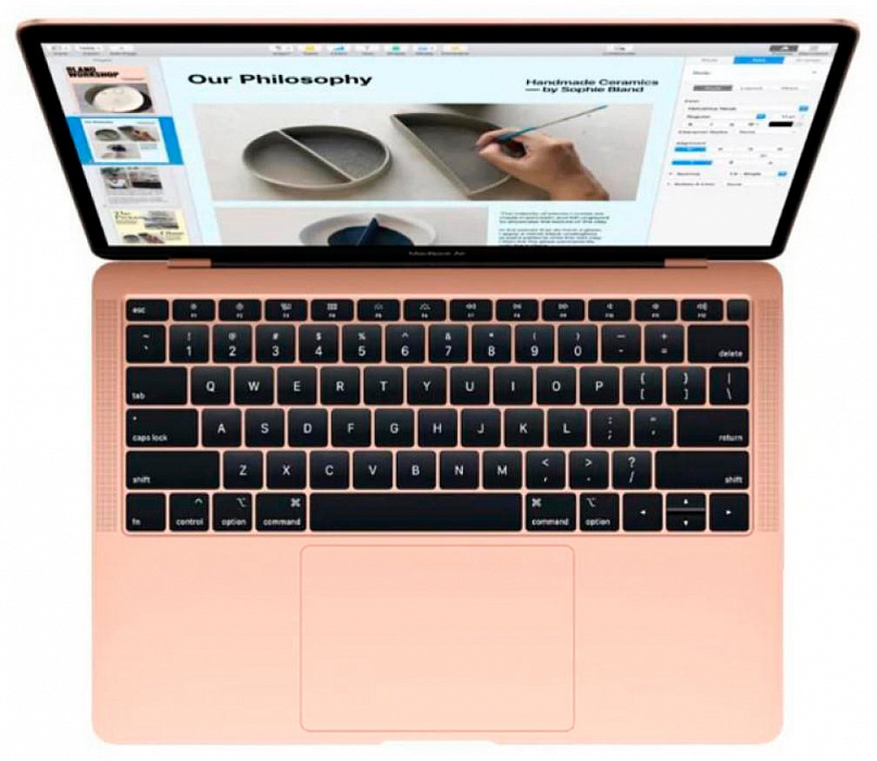 Apple MacBook Air 2018 13.3'' Intel Core i5 1.6GHz 8Gb 128Gb SSD MREE2RU/A (Gold) купить в интернет-магазине icover