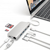 Мультипереходник Satechi Aluminum Type-C Multi-Port Adapter (Silver) купить в интернет-магазине icover
