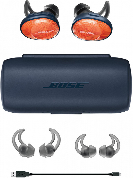 Bluetooth-наушники Bose SoundSport Free с микрофоном (Bright Orange) купить в интернет-магазине icover