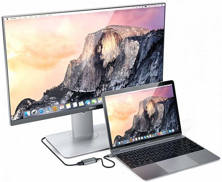 Адаптер Satechi Aluminum Type-C to HDMI ST-TC4KHAM (Space Grey) купить в интернет-магазине icover